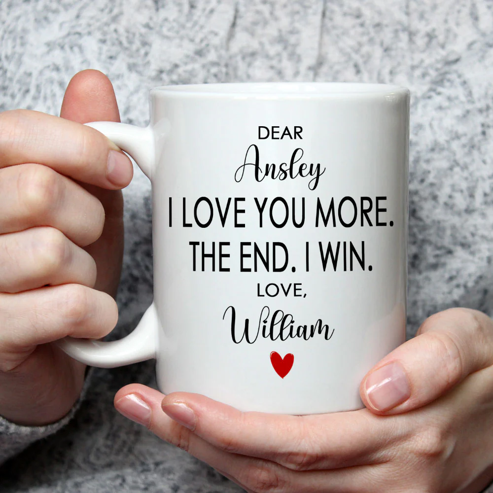 I Love You More Version 2 - Personalized Custom Coffee Mug - Image 3