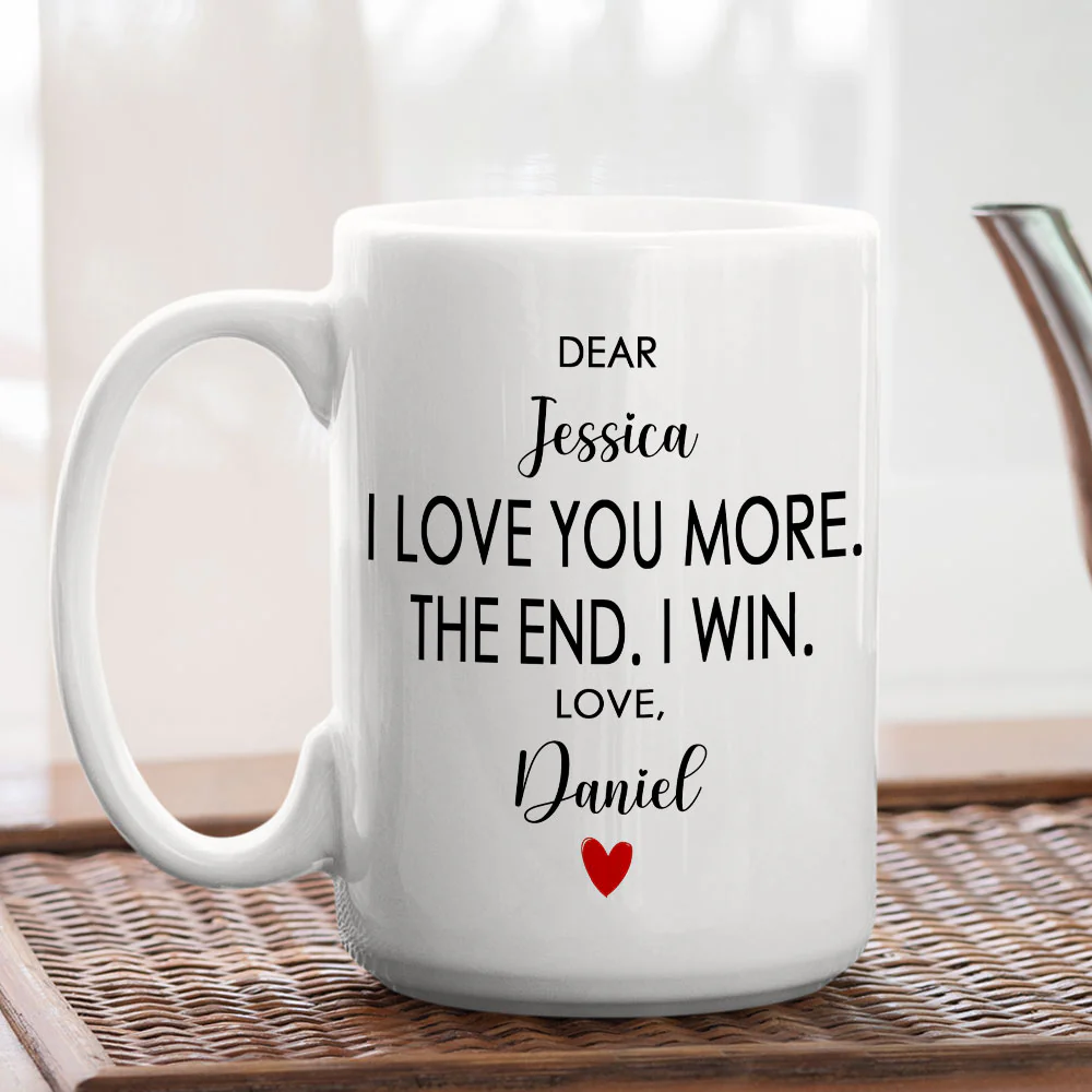 I Love You More Version 2 - Personalized Custom Coffee Mug - Image 5