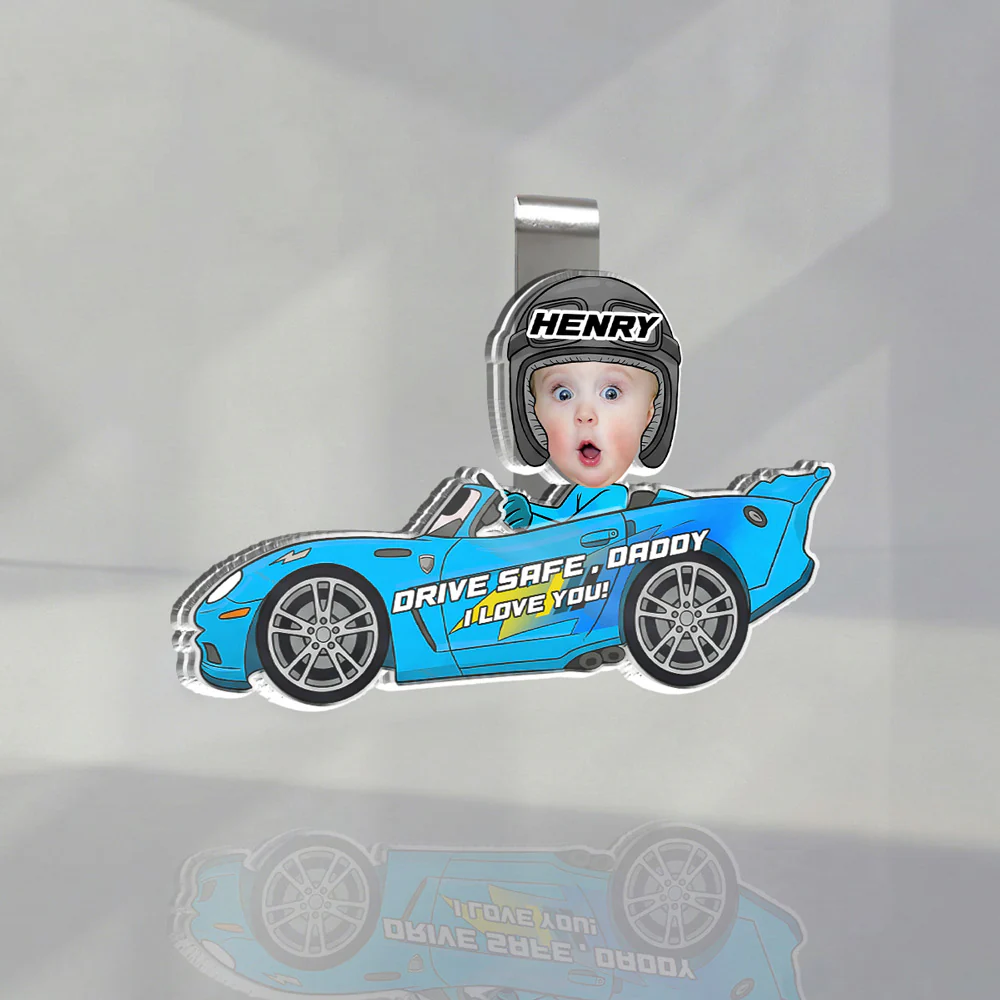 I Love You - Personalized Custom Acrylic Car Visor Clip - Image 2