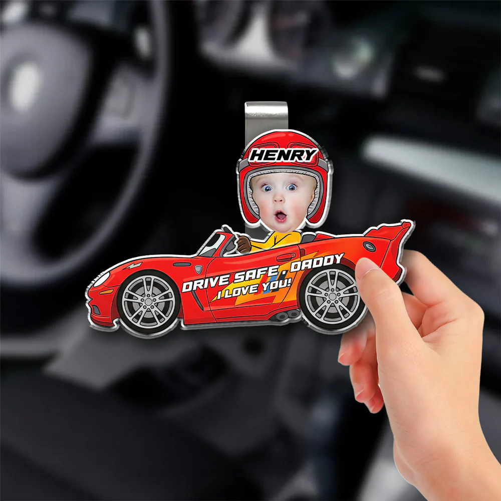 I Love You - Personalized Custom Acrylic Car Visor Clip - Image 3