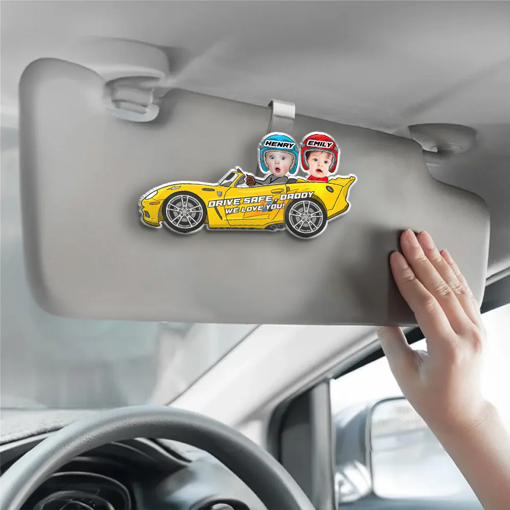 I Love You - Personalized Custom Acrylic Car Visor Clip - Image 4