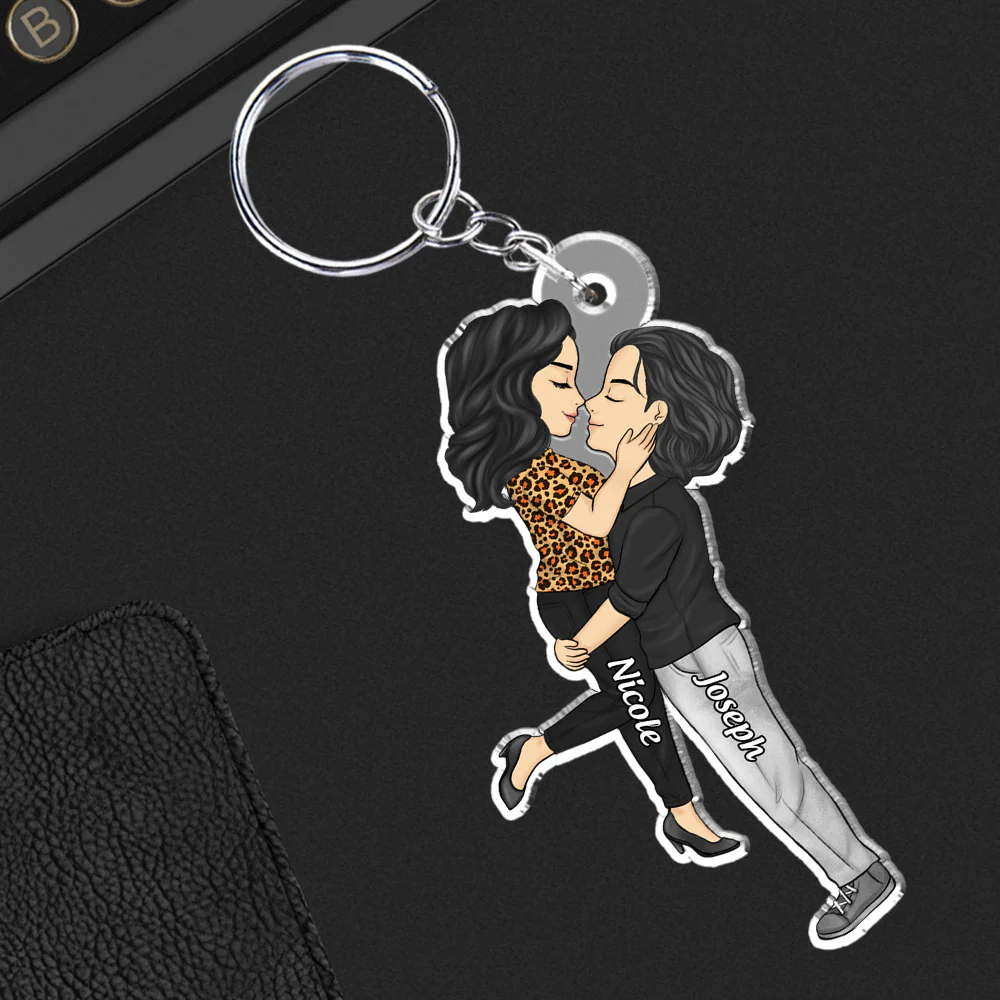I Love You  - Personalized Custom Acrylic Keychain - Image 2