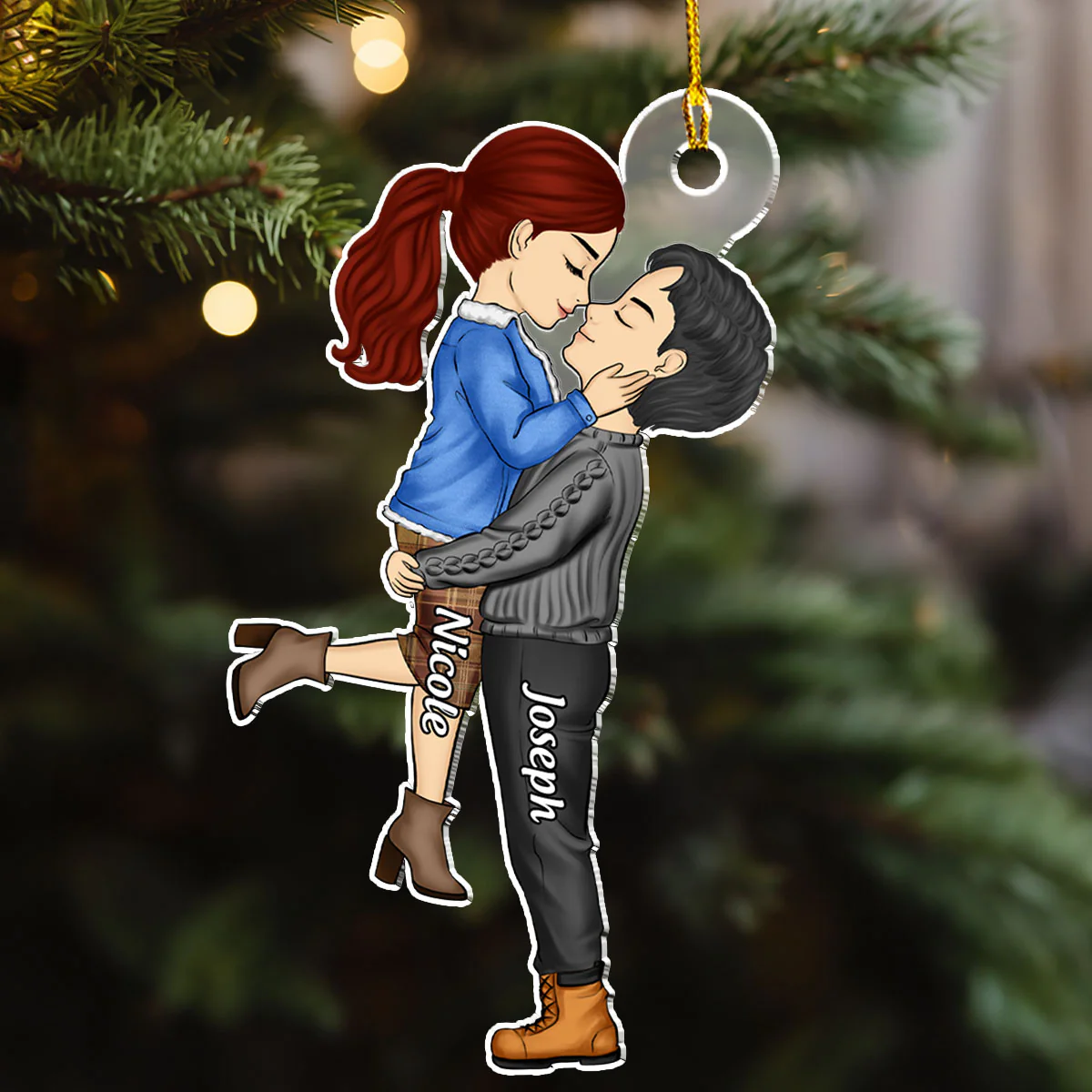 I Love You - Personalized Custom Acrylic Ornament - Image 2