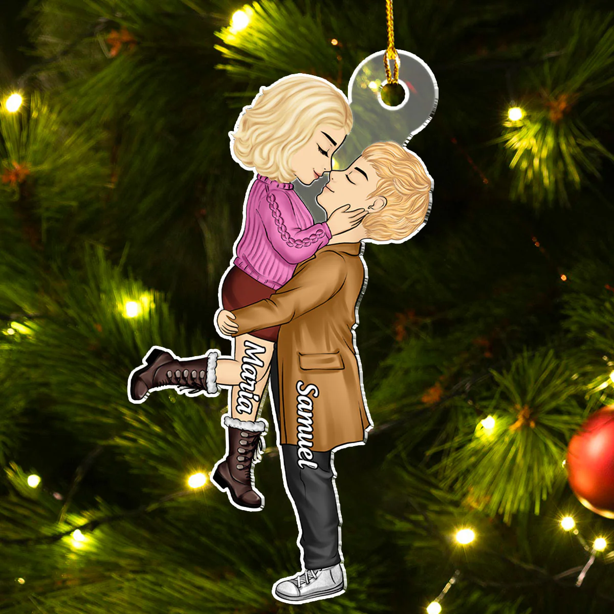 I Love You - Personalized Custom Acrylic Ornament - Image 3