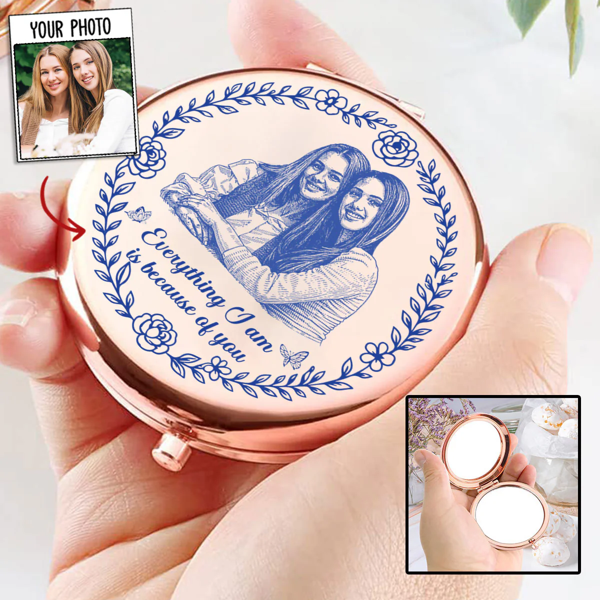 I Love You - Personalized Custom Compact Mirror