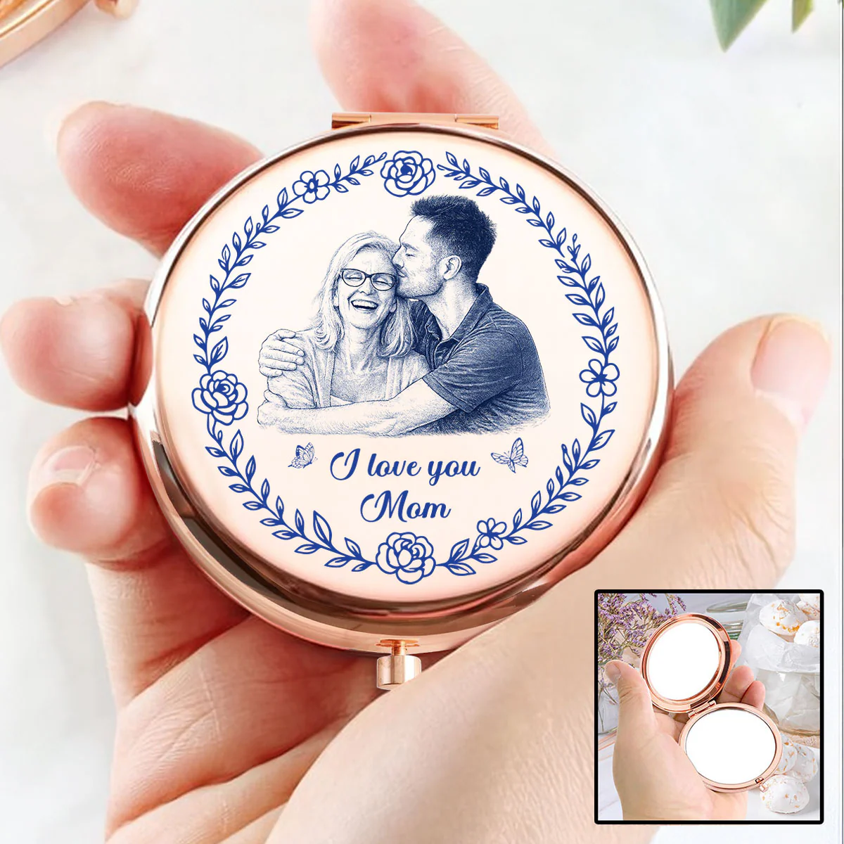 I Love You - Personalized Custom Compact Mirror - Image 2