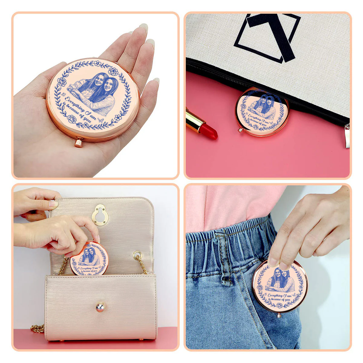 I Love You - Personalized Custom Compact Mirror - Image 5