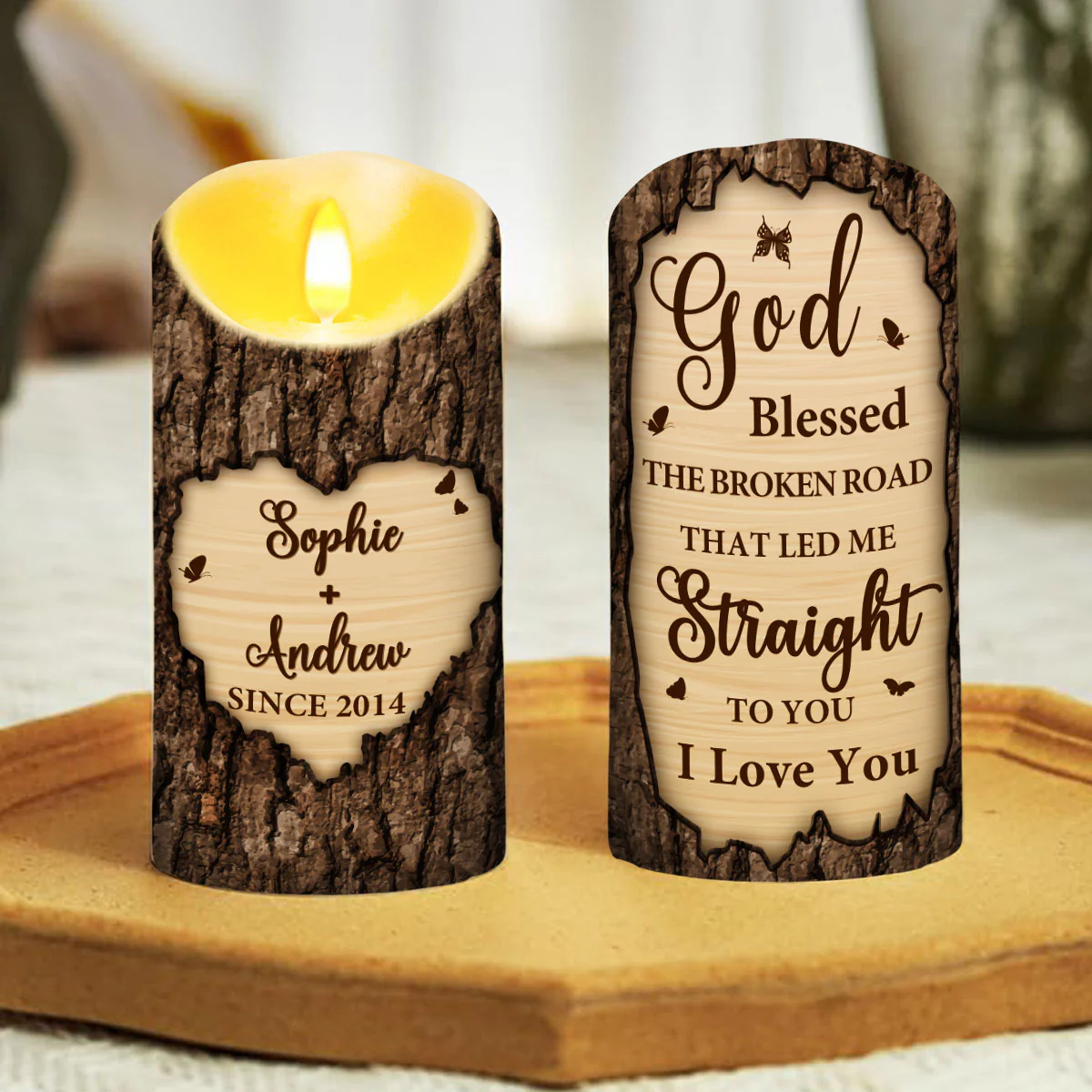 I Love You - Personalized Custom LED Candle - Image 2