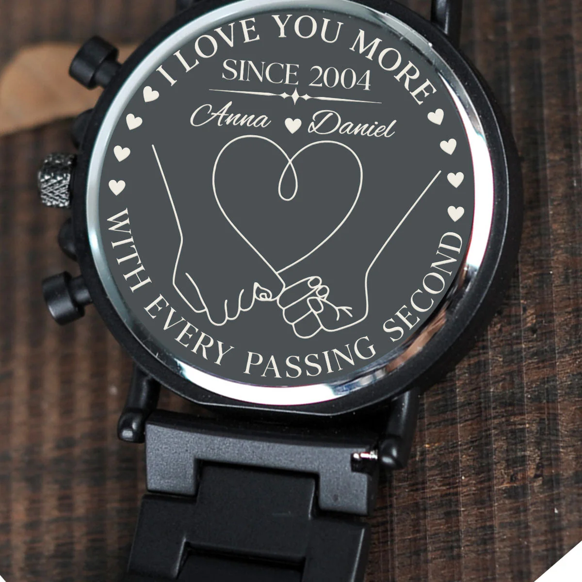 I Love You More - Personalized Engraved Wooden Watches GQ026 - Image 3