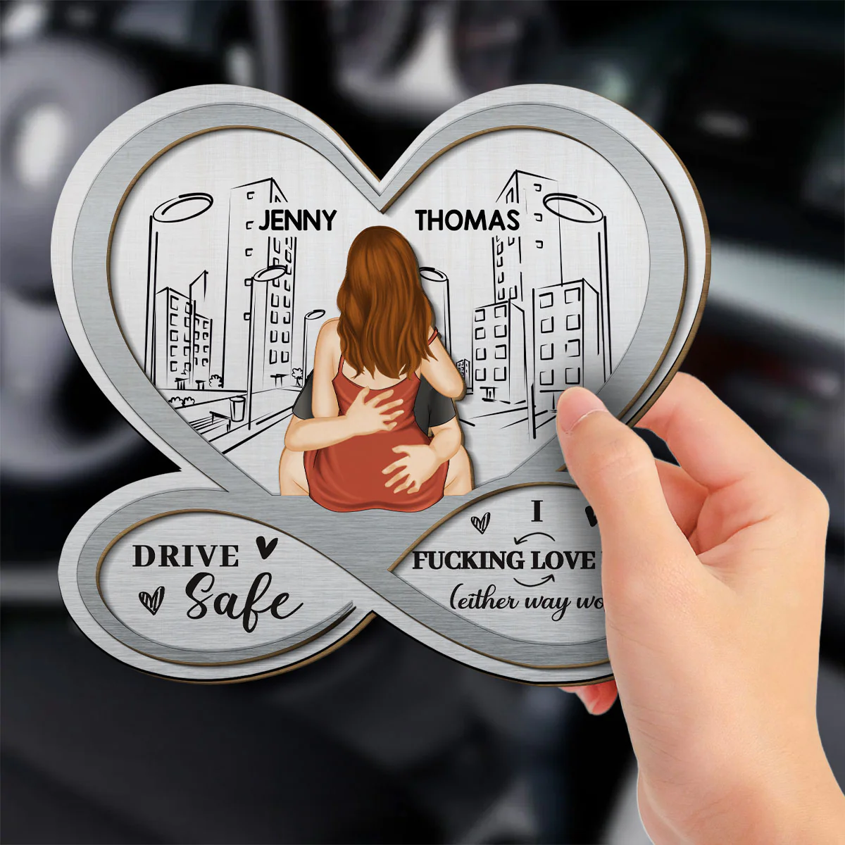 I Love You So Much - Personalized Custom Car Visor Clip - Image 2
