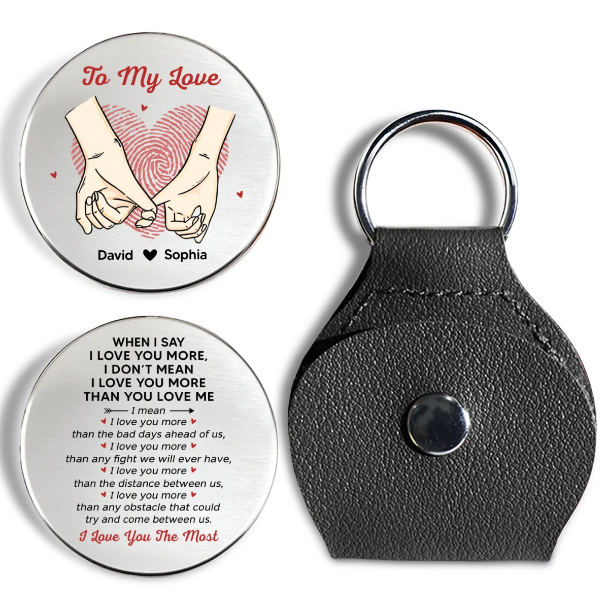 I Love You The Most - Personalized Custom Pocket Hug - Image 7