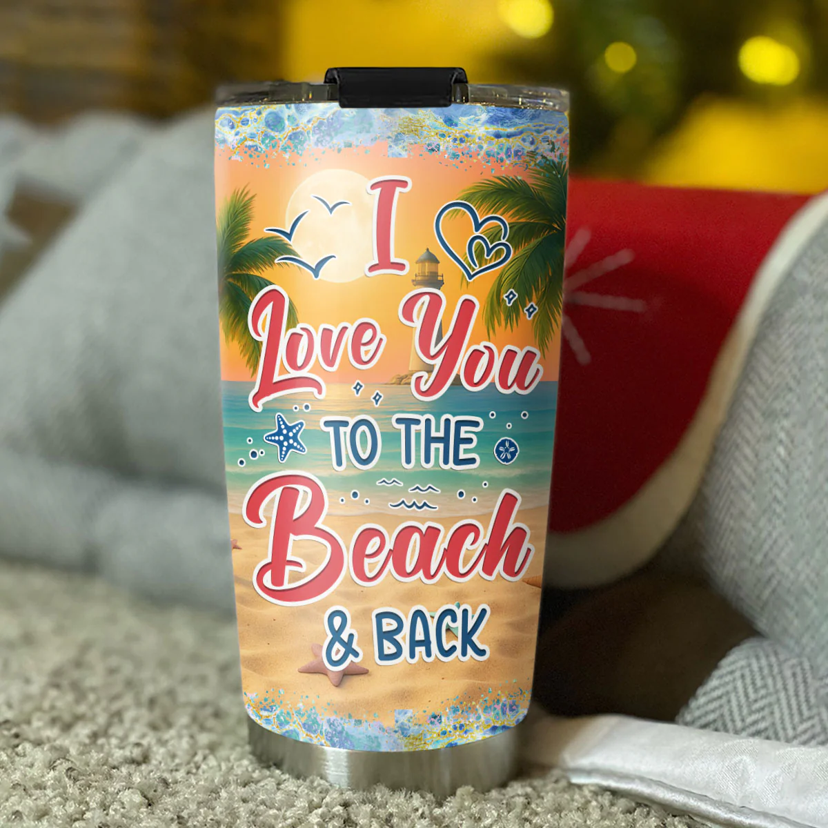 I Love You To The Beach And Back Best Friends - Personalized Custom Tumbler - Image 3