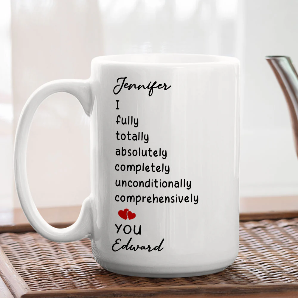 I Love You Unconditionally - Personalized Custom Coffee Mug - Image 5