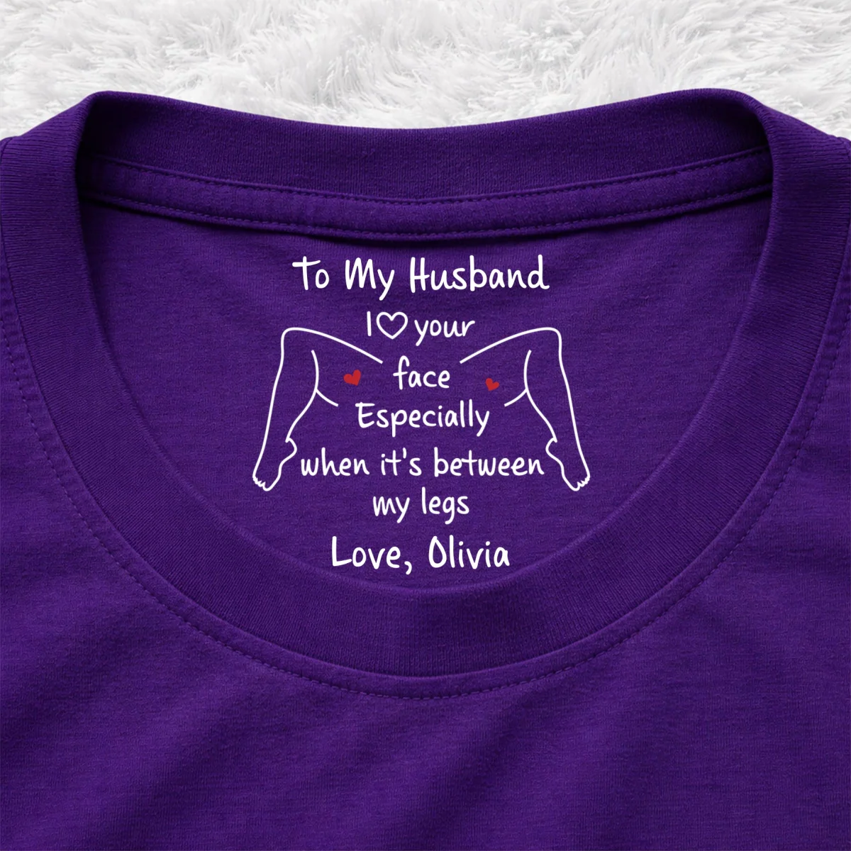 I Love Your Face - Personalized Custom Inside Neck Print T-shirt - Image 11