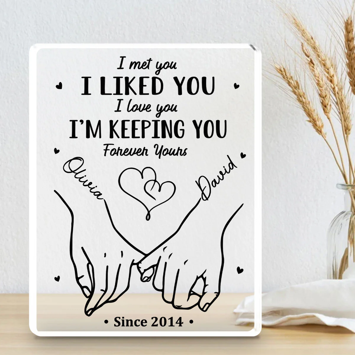 I Met You I Liked You - Personalized Custom Acrylic Plaque - Image 5