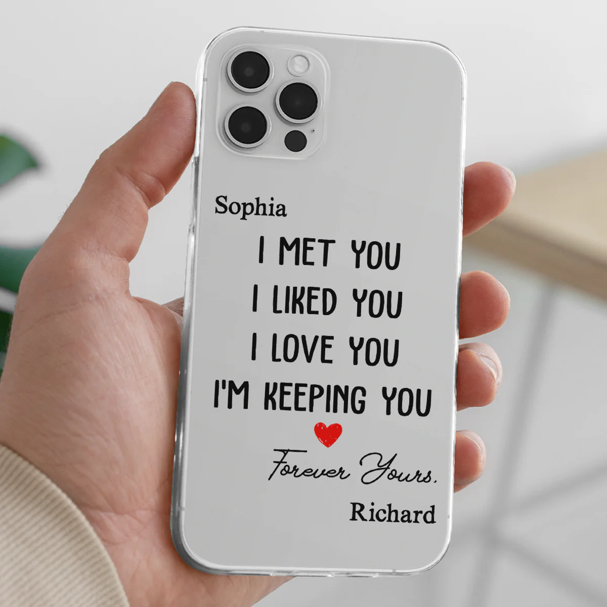 I Met You I Liked You - Personalized Custom Phone Case - Image 2
