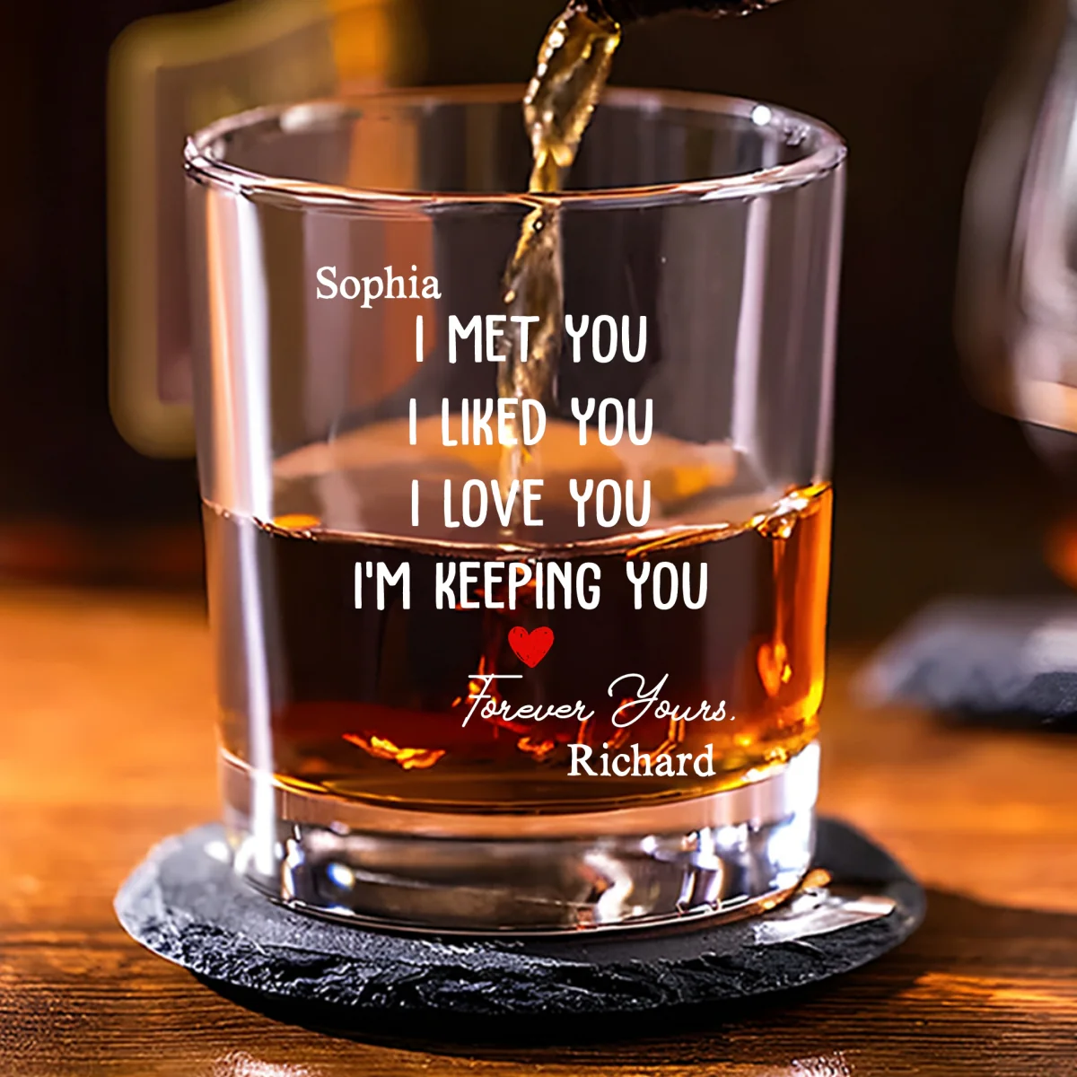I Met You I Liked You - Personalized Custom Whiskey Glass - Image 6