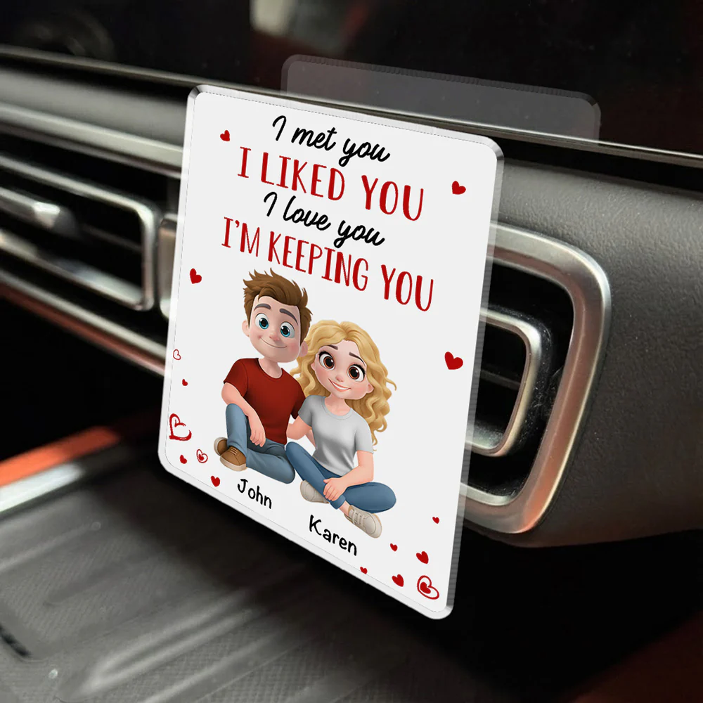 I Met You - Personalized Custom Car Vent Clip - Image 4
