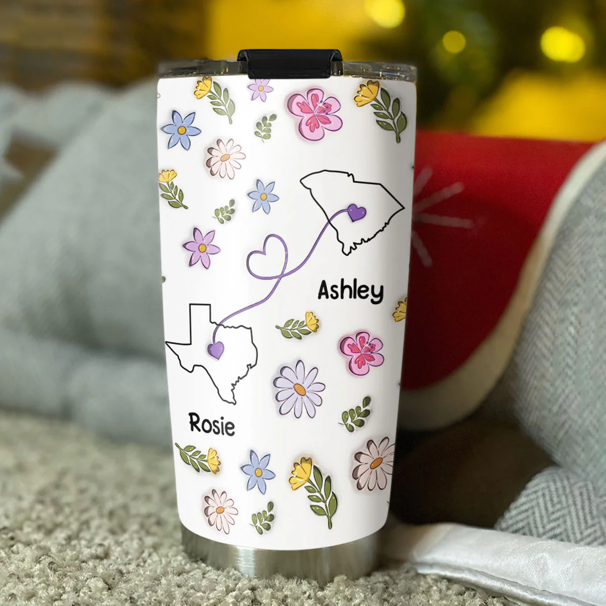 I Miss You Bestie - Personalized Custom 3D Inflated Effect Tumbler - Image 4