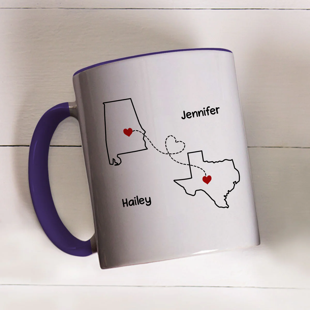 I Miss You Bitch- Personalized Custom Accent Mug - Image 3