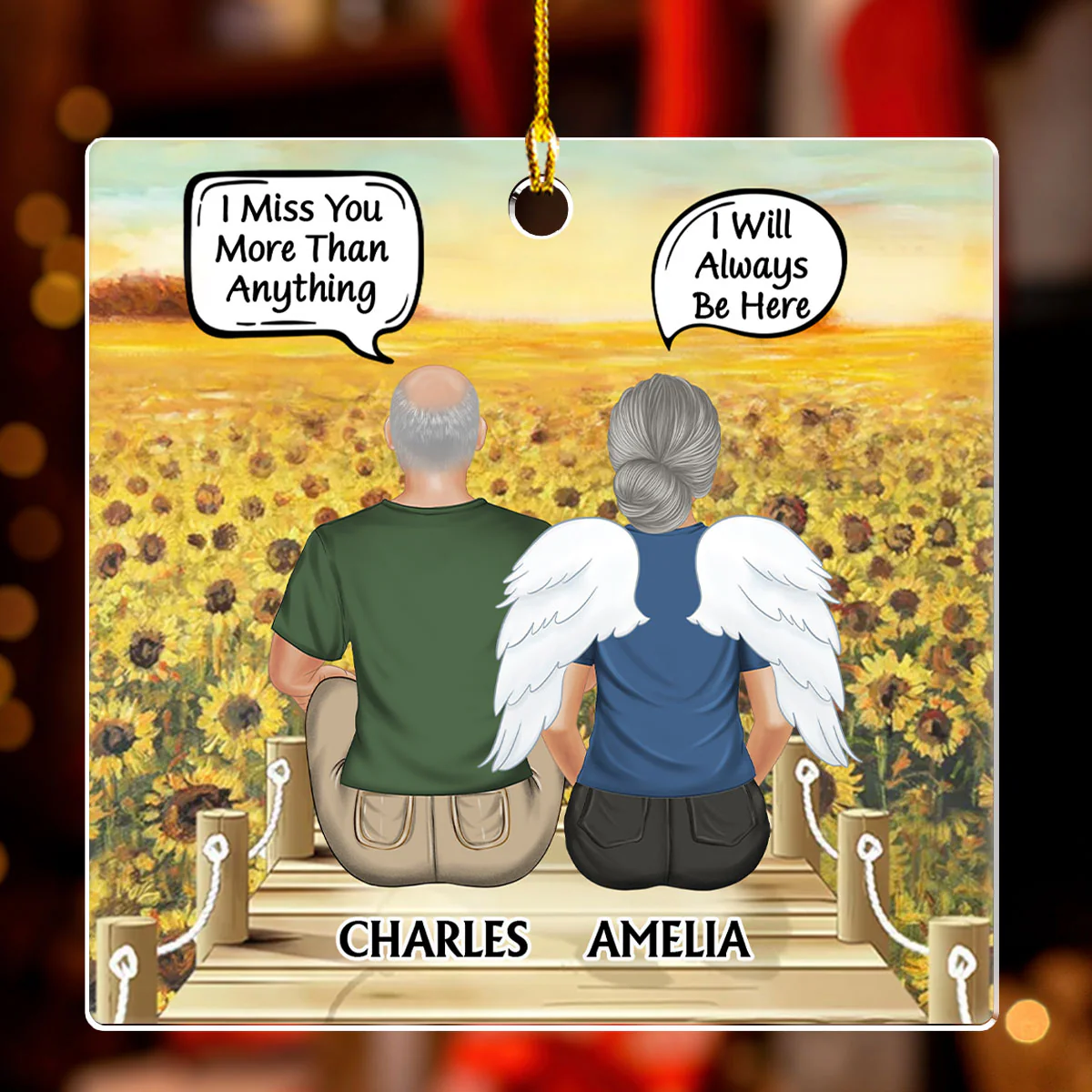 I Miss You I Know - Personalized Custom Acrylic Ornament - Image 2