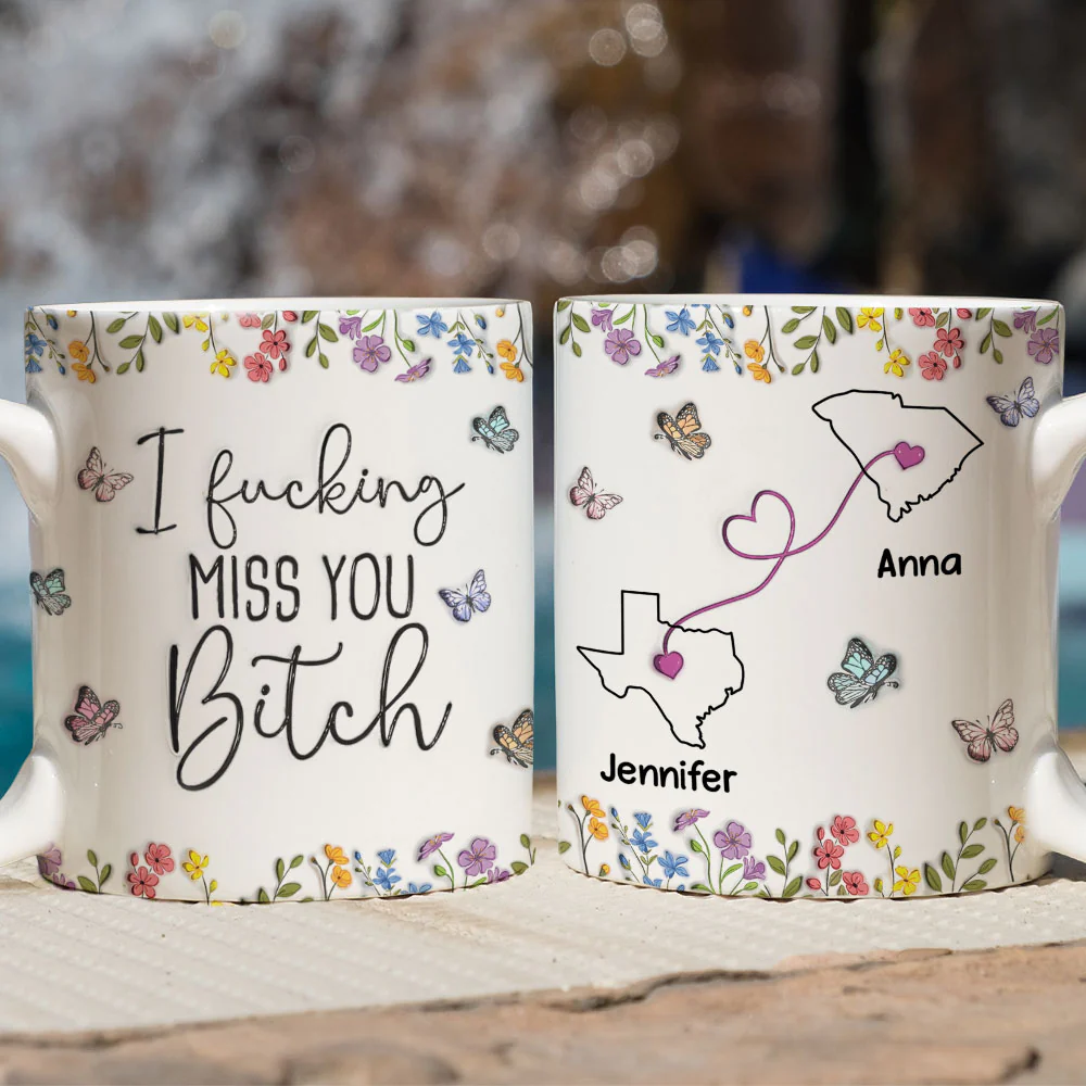 I Miss You My Bestie - Personalized Custom 3D Inflated Effect Mug - Image 2