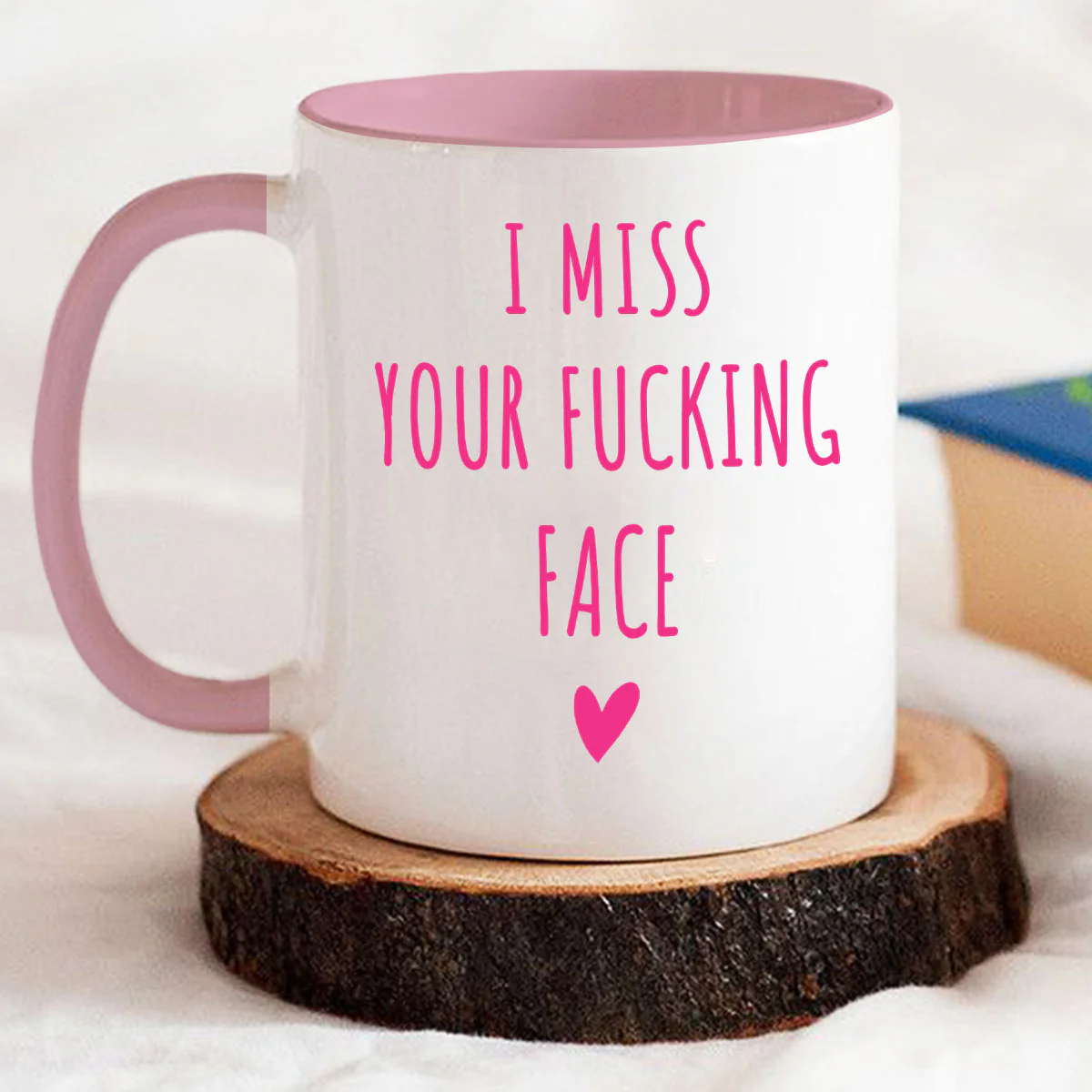 I Miss Your Face - Personalized Custom Accent Mug - Image 3