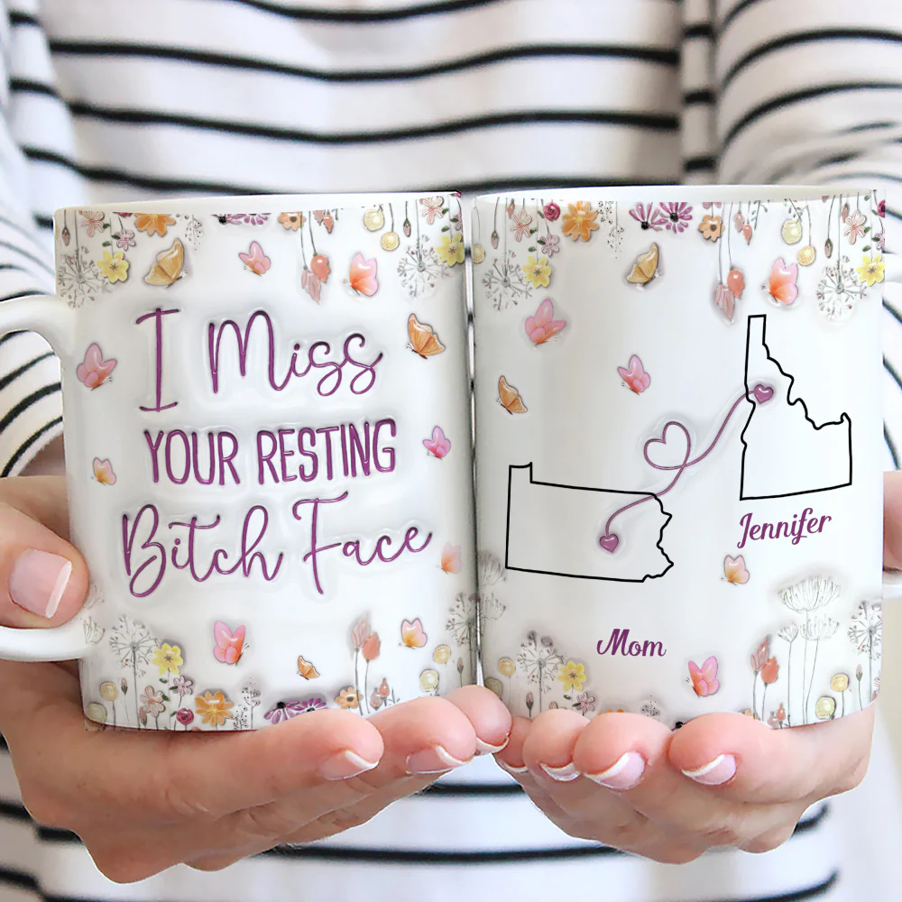 I Miss Your Resting Face - Personalized Custom 3D Inflated Effect Mug - Image 3