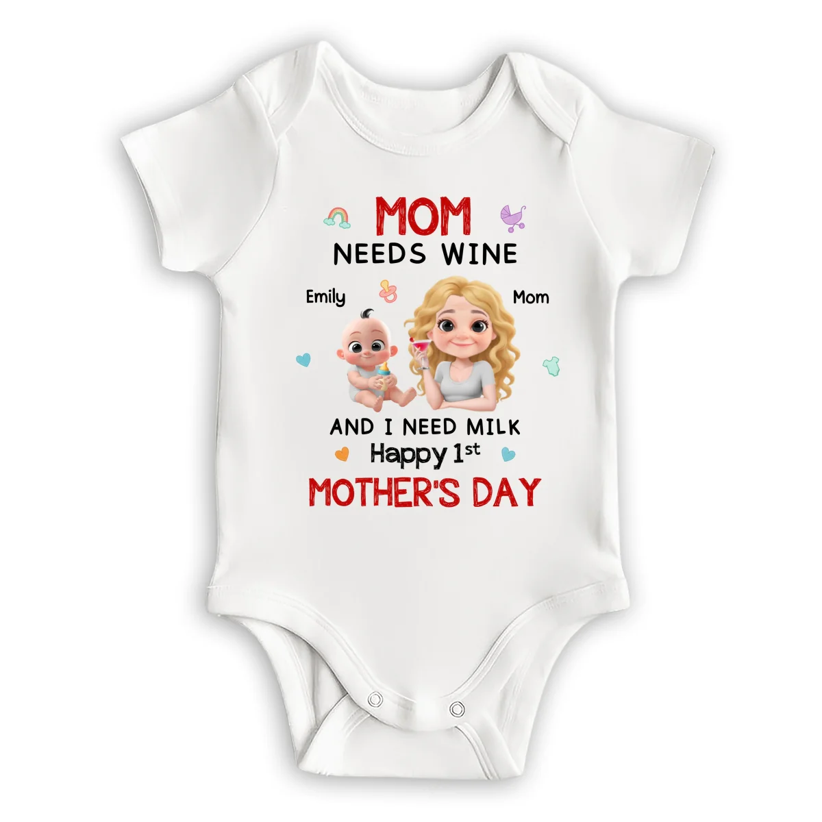 I Need Milk - Personalized Custom Baby Onesie - Image 7