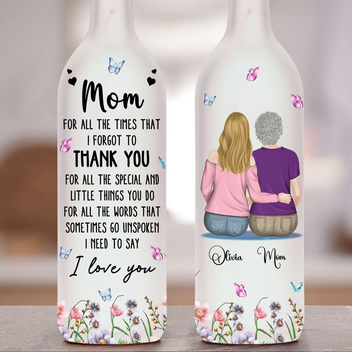 I Need To Say I Love You Mom - Personalized Custom Bottle Lamp - Image 4