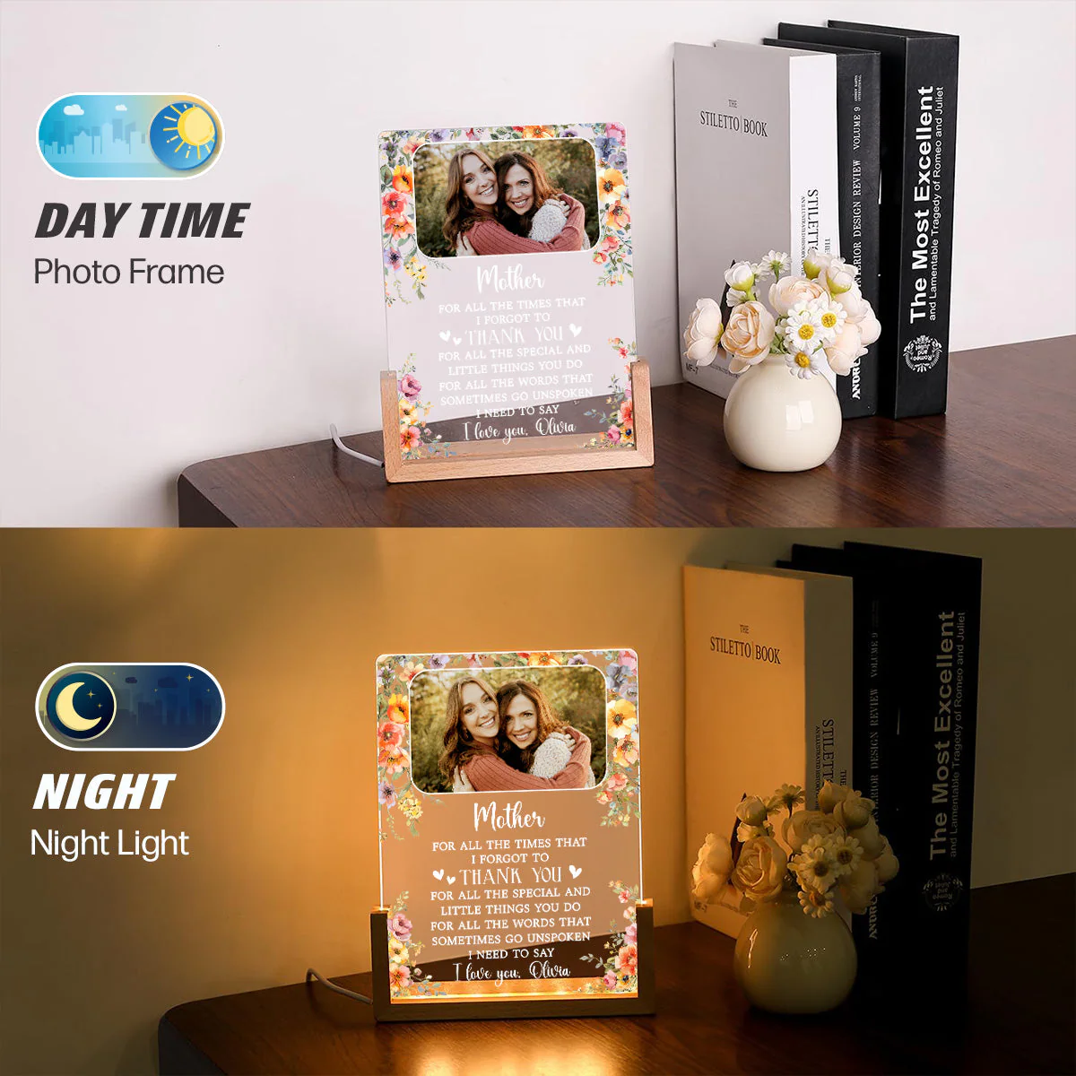 I Need To Say I Love You - Personalized Custom Plaque With Walnut Base - Image 3