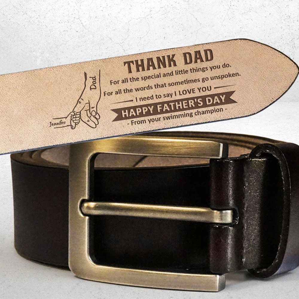 I Need To Say I Love You - Personalized Engraved Leather Belt - Image 2