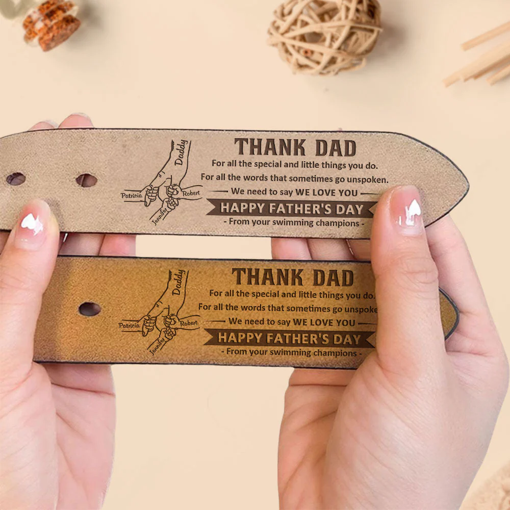 I Need To Say I Love You - Personalized Engraved Leather Belt - Image 3