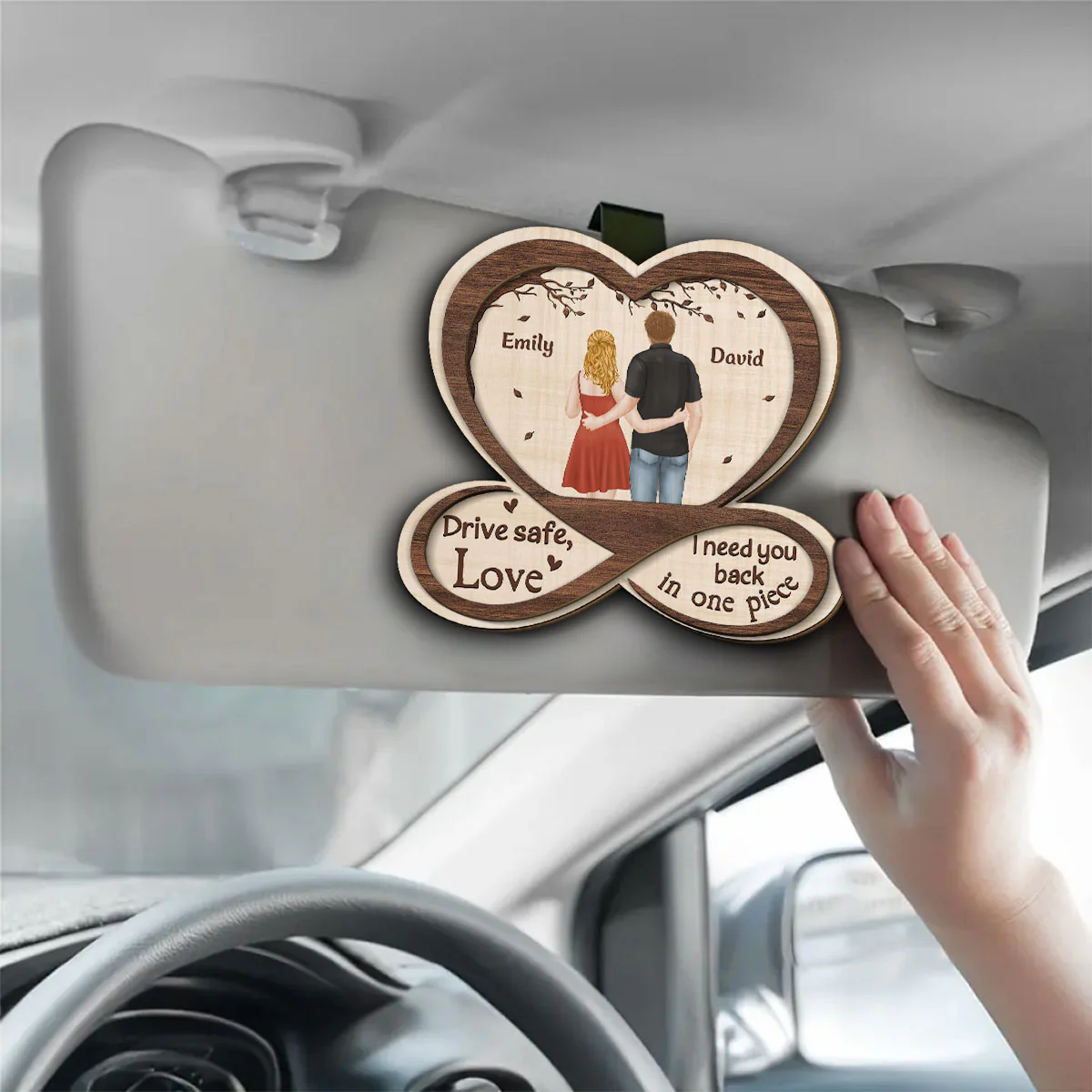 I Need You Back In One Piece - Personalized Custom Car Visor Clip - Image 2