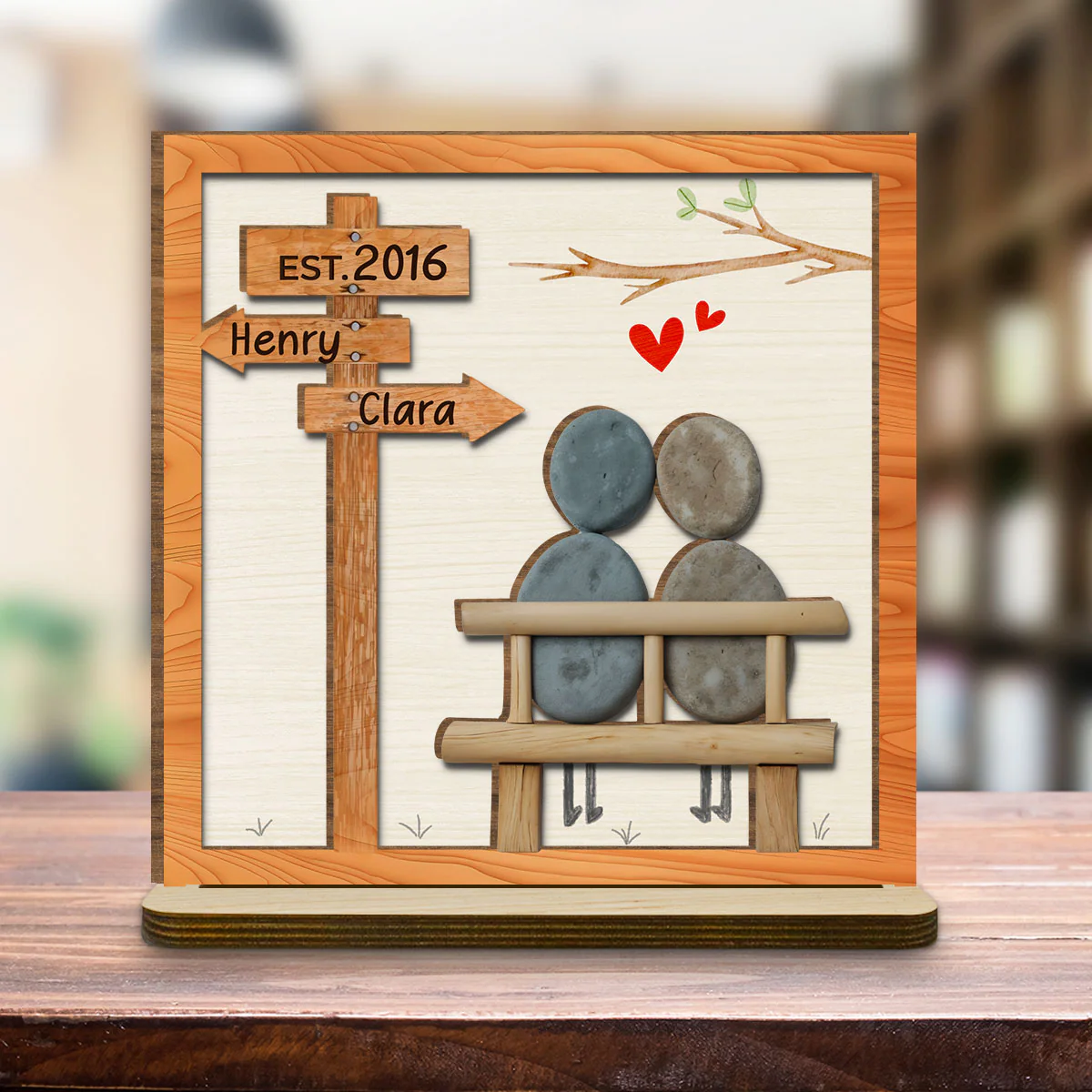 I Need You Because I Love You - Personalized Custom 2-Layer Wood Plaque With Flat Base - Image 3