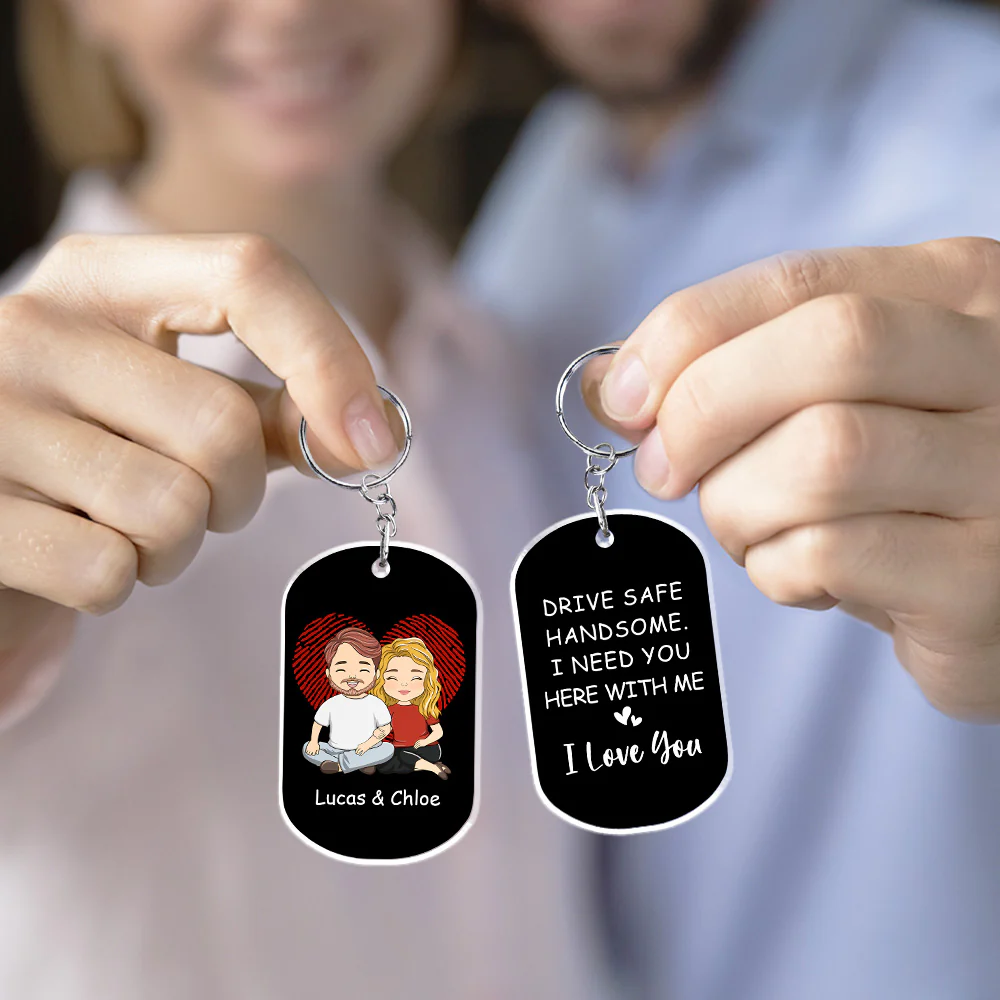 I Need You Here - Personalized Custom Acrylic Keychain - Image 3