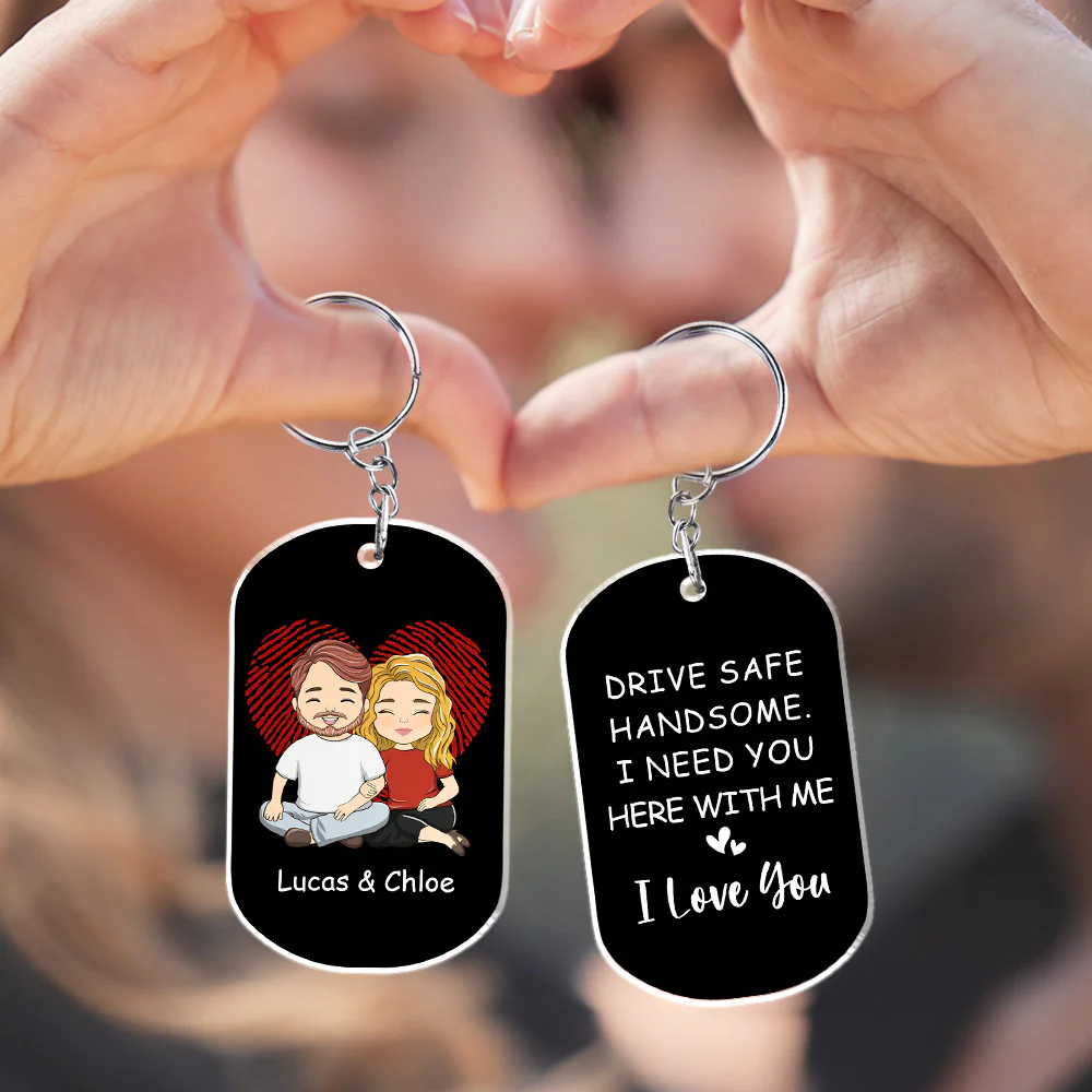 I Need You Here - Personalized Custom Acrylic Keychain - Image 4