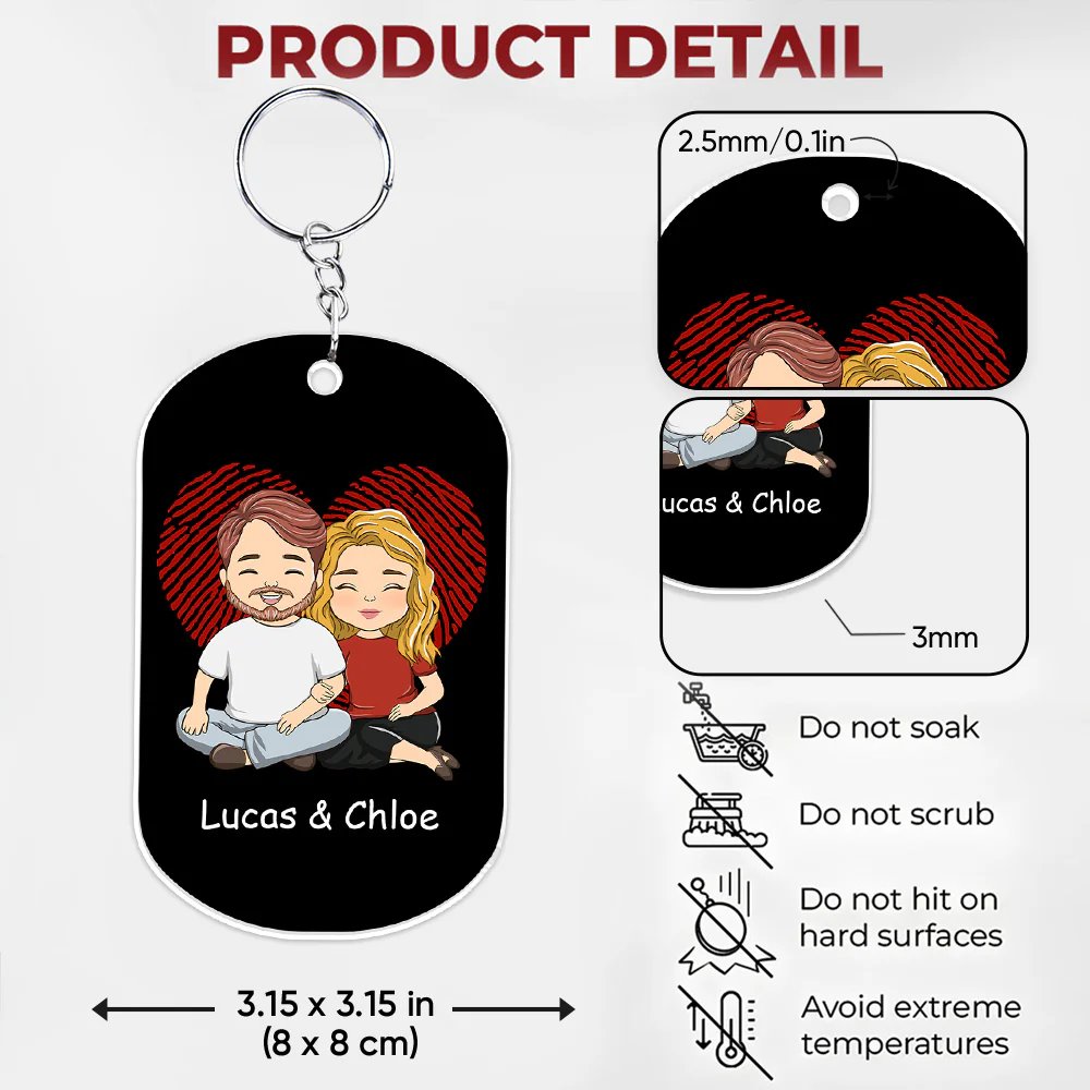 I Need You Here - Personalized Custom Acrylic Keychain - Image 7