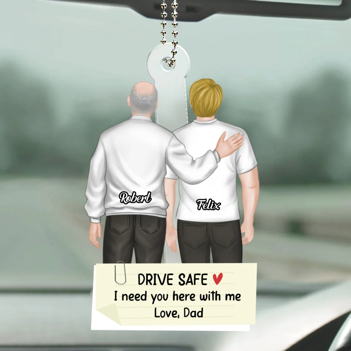 I Need You Here - Personalized Custom Car Ornament - Image 6