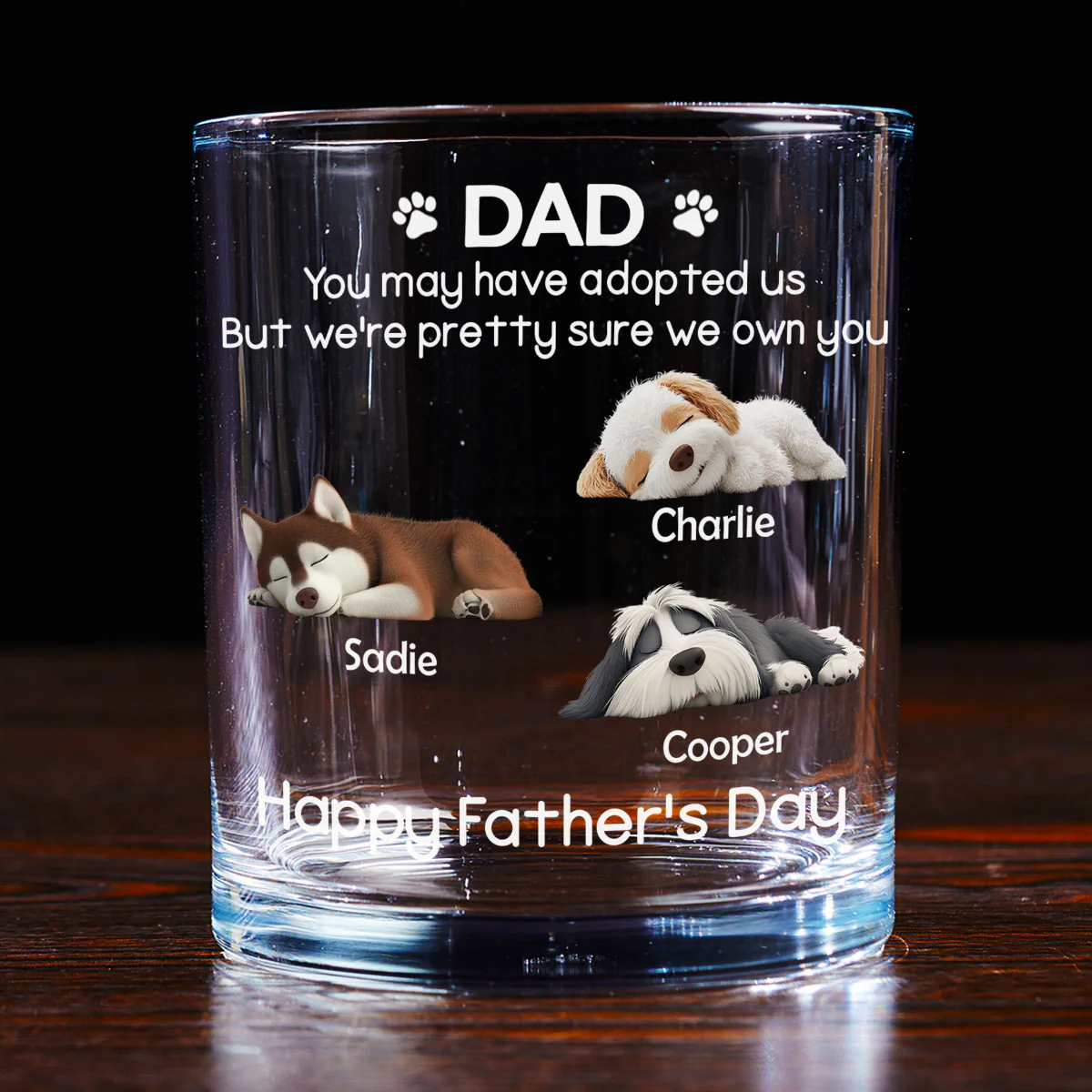 I Own You For Sure - Personalized Custom Whiskey Glass - Image 3