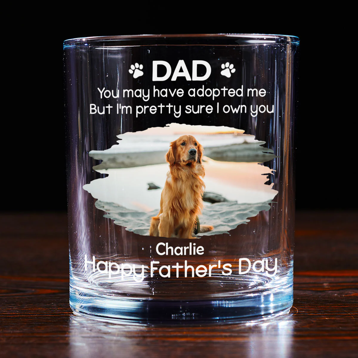 I Own You For Sure Photo Ver - Personalized Custom Whiskey Glass - Image 2