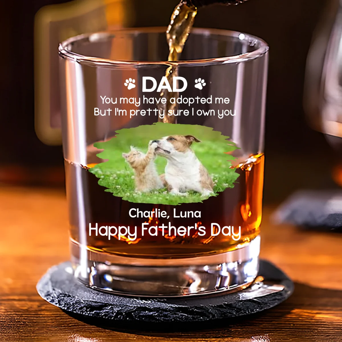 I Own You For Sure Photo Ver - Personalized Custom Whiskey Glass - Image 6