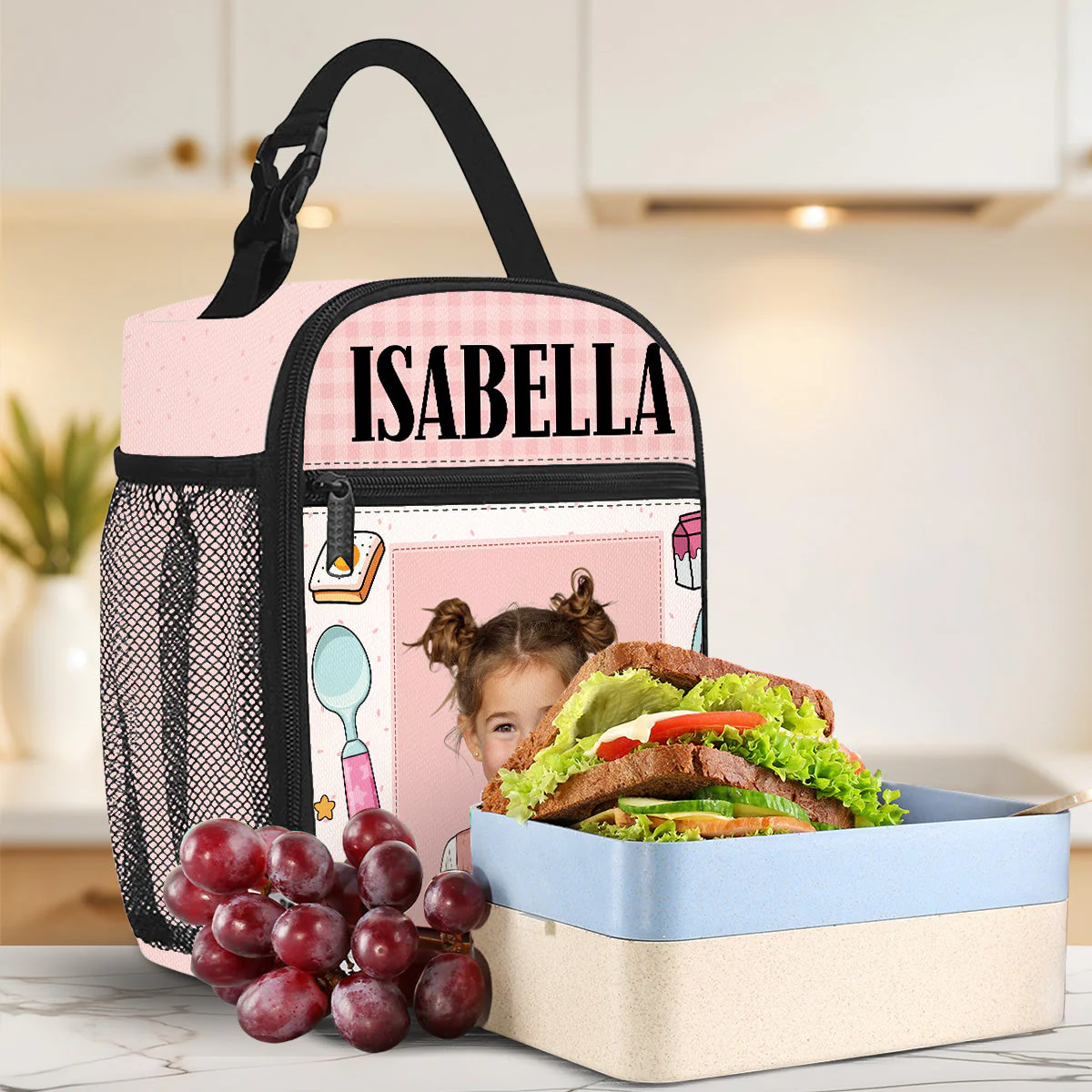 I Packed This With Love - Personalized Custom Insulated Lunch Bag - Image 2