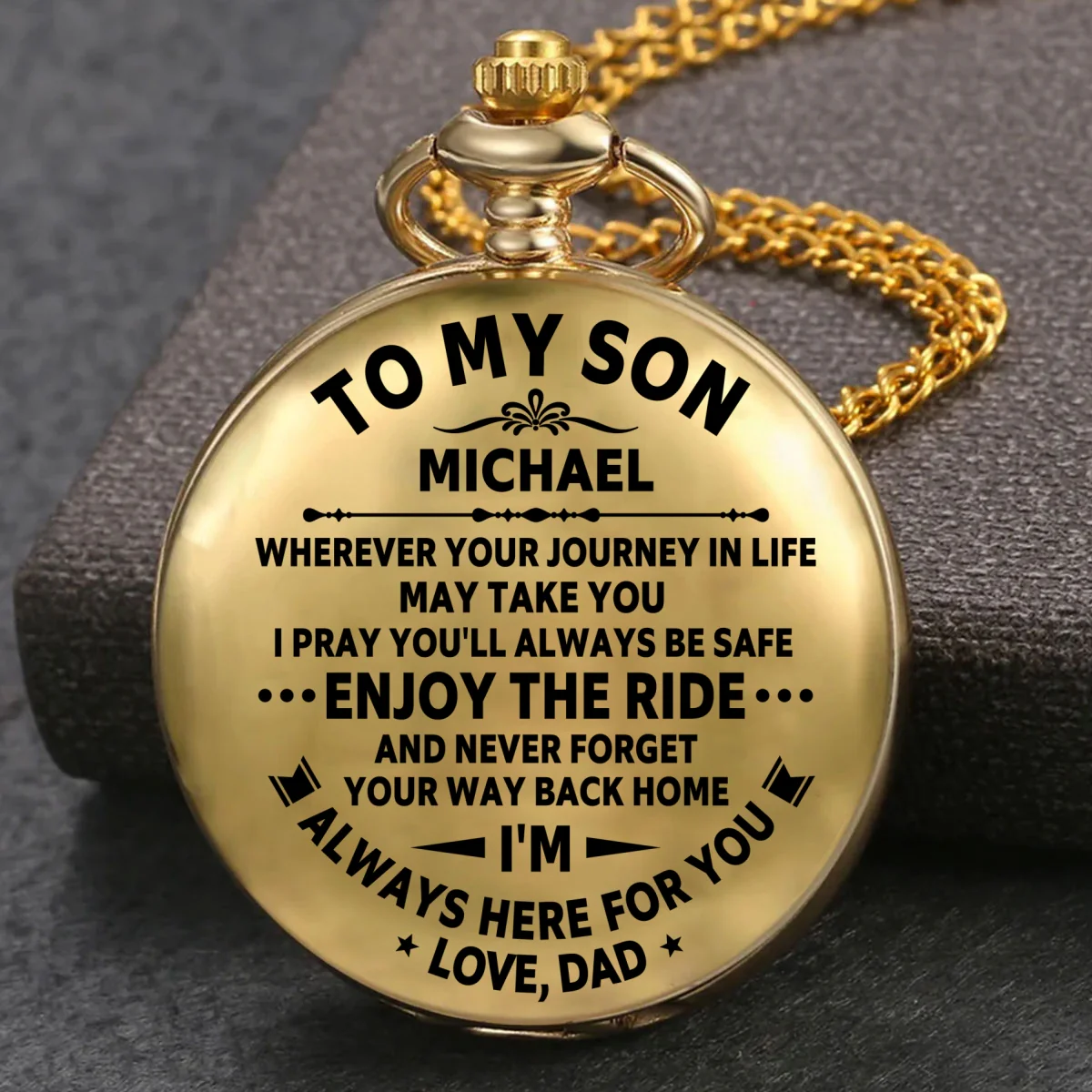 I Pray You Will Always Be Safe - Personalized Custom Pocket Watch - Image 6