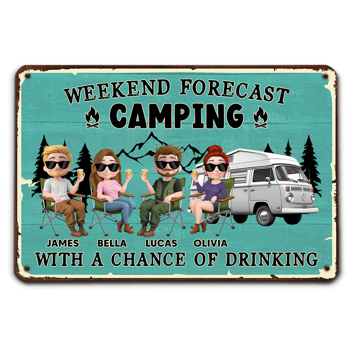 I Predict A Fun Weekend - Personalized Custom Metal Signs