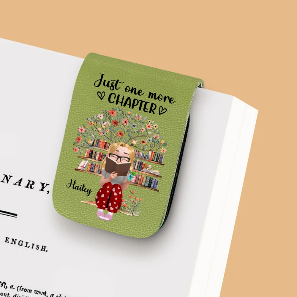 I Promise Just One More - Personalized Custom Leather Bookmark - Image 10