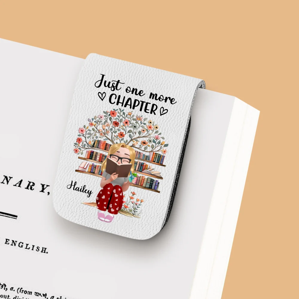 I Promise Just One More - Personalized Custom Leather Bookmark - Image 12