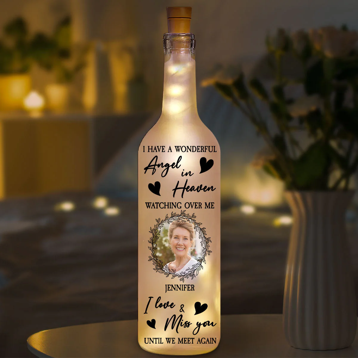 I Really Miss You - Personalized Custom Bottle Lamp - Image 5