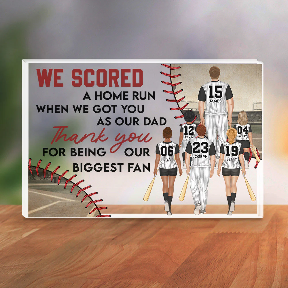 I Scored A Home Run - Personalized Custom Acrylic Plaque - Image 6