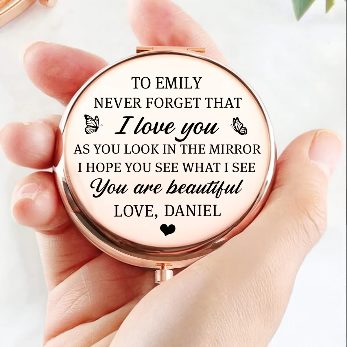 I See Beauty In You - Personalized Custom Compact Mirror - Image 3